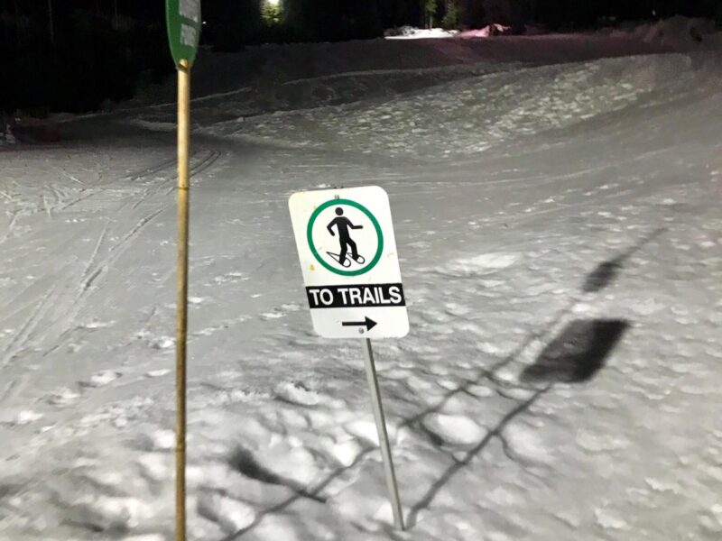 snowshoe trail sign, cypress mountain