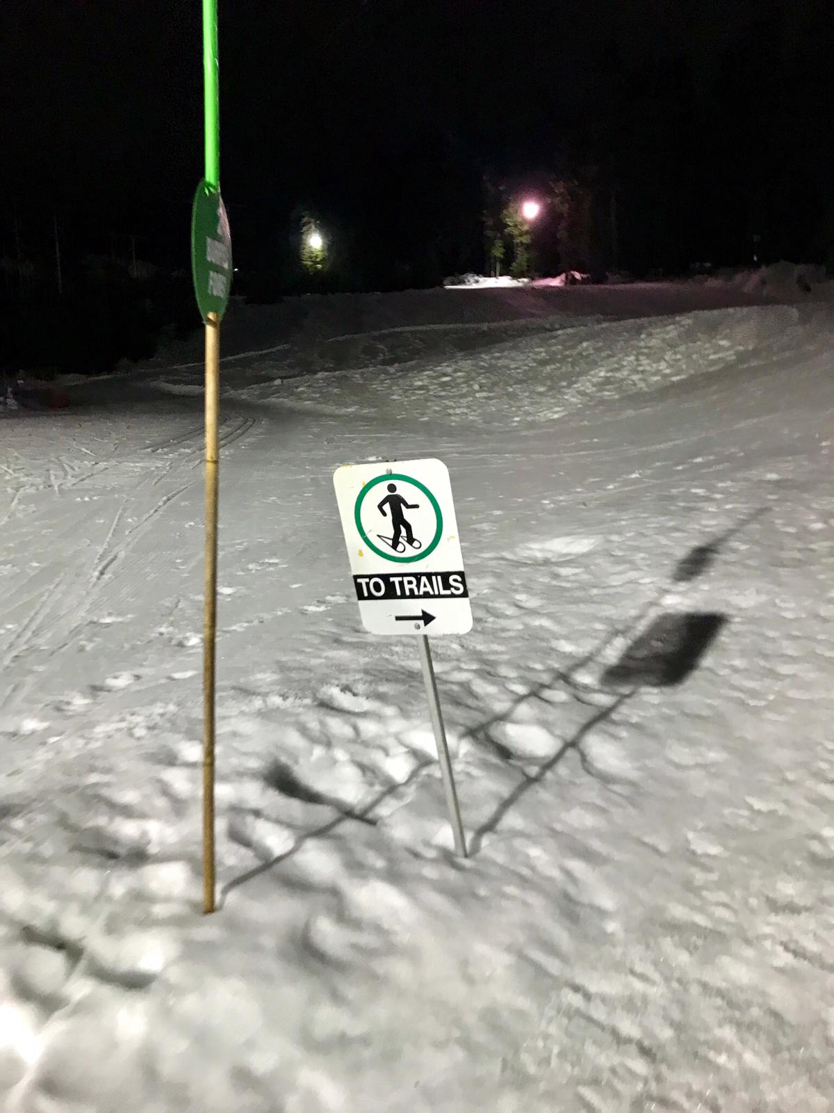 snowshoe trail sign, cypress mountain